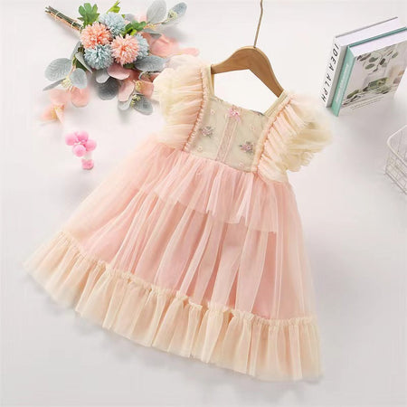 Girls Lolita Mesh Princess Dress Birthday Ruffle Style – Kids Fashion Nepal | Tudoholic