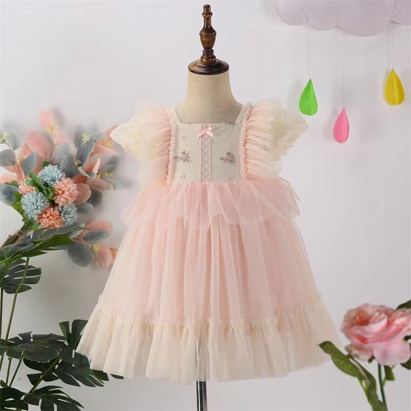 Girls Lolita Mesh Princess Dress Birthday Ruffle Style – Kids Fashion Nepal | Tudoholic