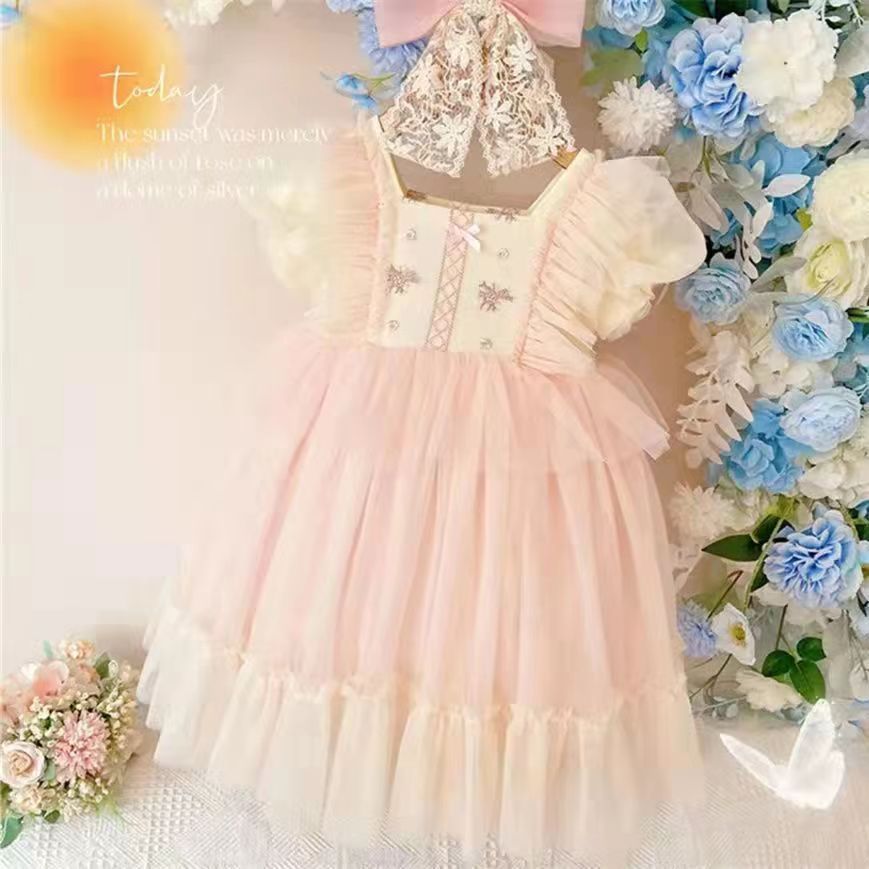 Girls Lolita Mesh Princess Dress Birthday Ruffle Style – Kids Fashion Nepal | Tudoholic