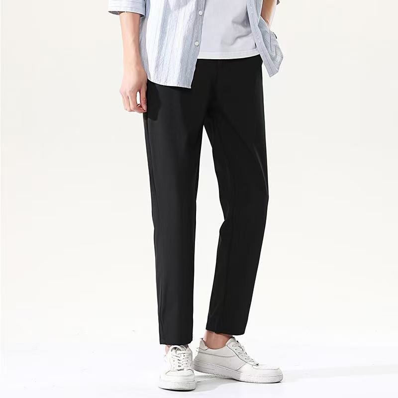 Men’s Ice Silk Cropped Slim Casual Pants