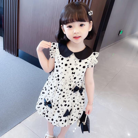 Girls Doll Collar Princess Dress Summer 2024 – Summer Kids Fashion Nepal | Tudoholic