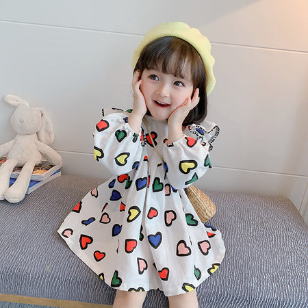 Girls Spring Princess Dress Long Sleeve Korean Style – Spring Autumn Kids Fashion Nepal | Tudoholic