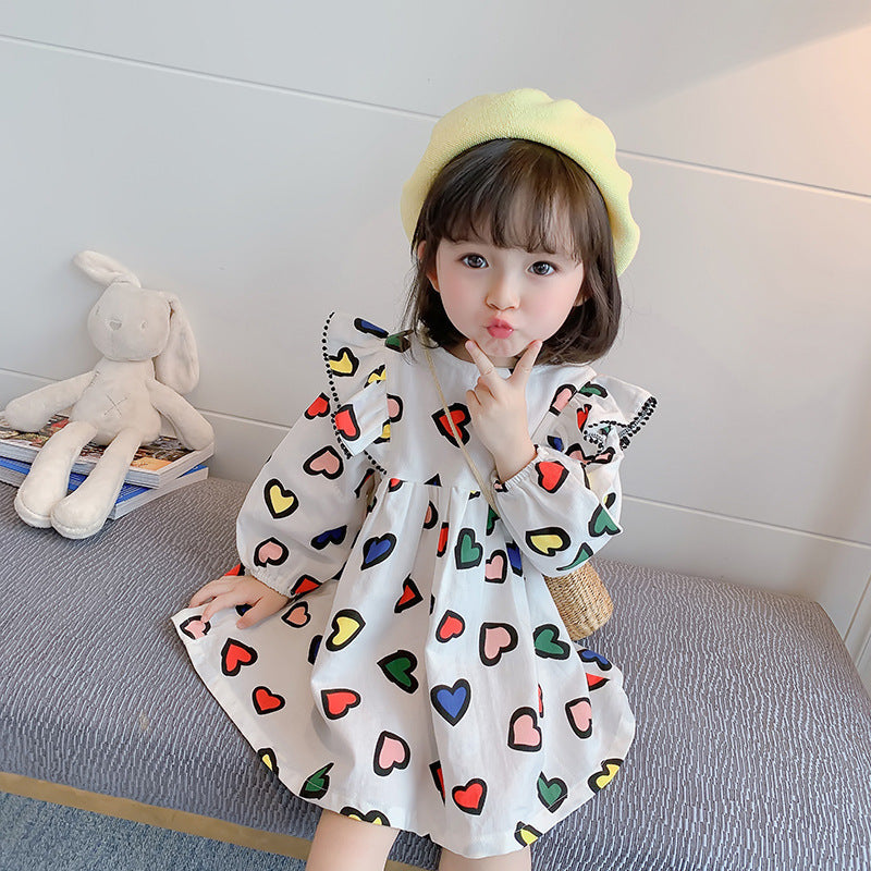 Girls Spring Princess Dress Long Sleeve Korean Style – Spring Autumn Kids Fashion Nepal | Tudoholic