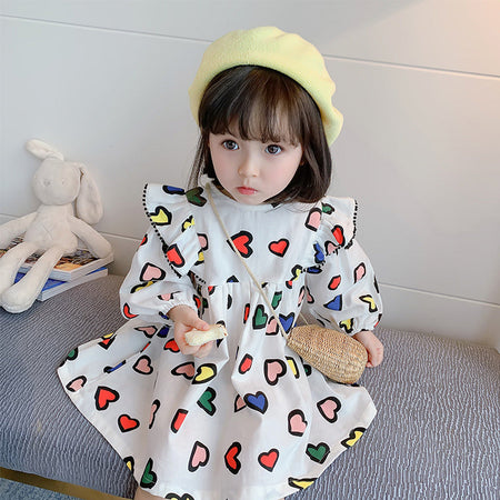 Girls Spring Princess Dress Long Sleeve Korean Style – Spring Autumn Kids Fashion Nepal | Tudoholic