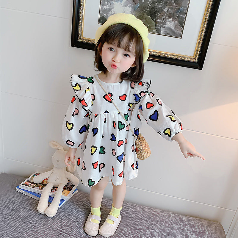 Girls Spring Princess Dress Long Sleeve Korean Style – Spring Autumn Kids Fashion Nepal | Tudoholic