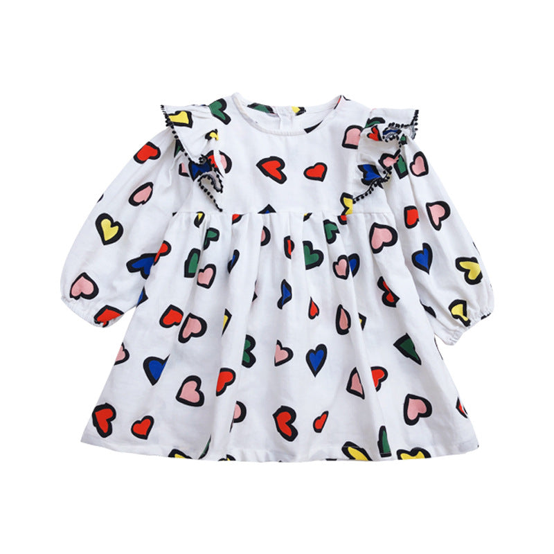 Girls Spring Princess Dress Long Sleeve Korean Style – Spring Autumn Kids Fashion Nepal | Tudoholic