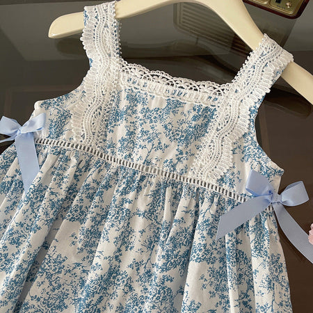 Girls Floral Bow Sling Princess Dress Summer – Summer Kids Fashion Nepal | Tudoholic