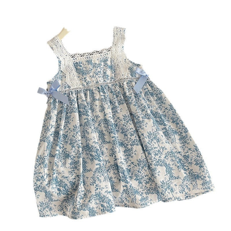 Girls Floral Bow Sling Princess Dress Summer – Summer Kids Fashion Nepal | Tudoholic