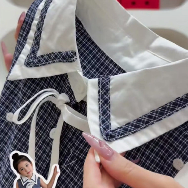 Girls Plaid Vest Princess Dress Sleeveless Summer – Summer Kids Fashion Nepal | Tudoholic