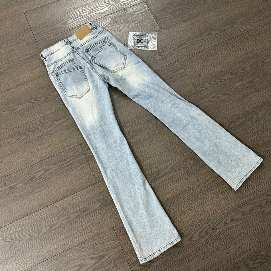 Men’s Bamboo Pattern Skinny Stretch Jeans