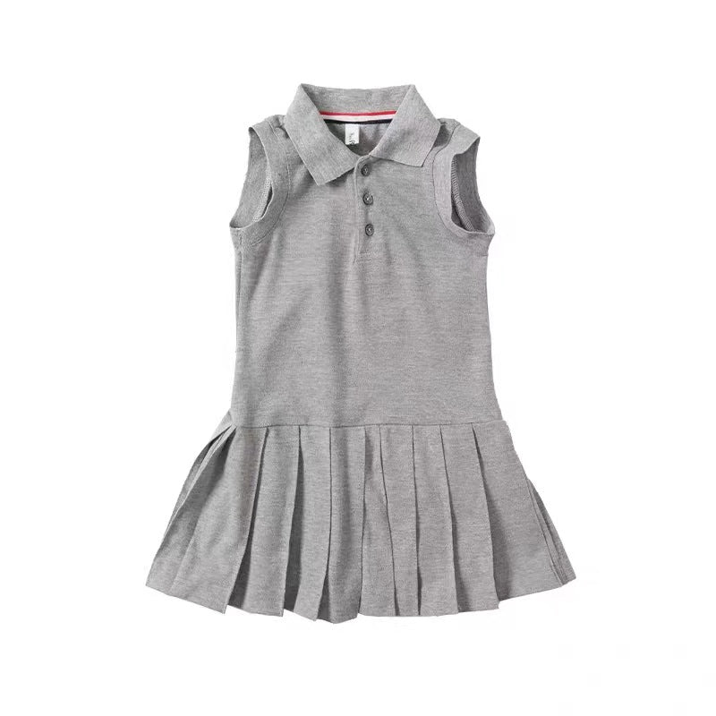 Girls Korean Polo Dress Sleeveless Summer 2024 – Summer Kids Fashion Nepal | Tudoholic