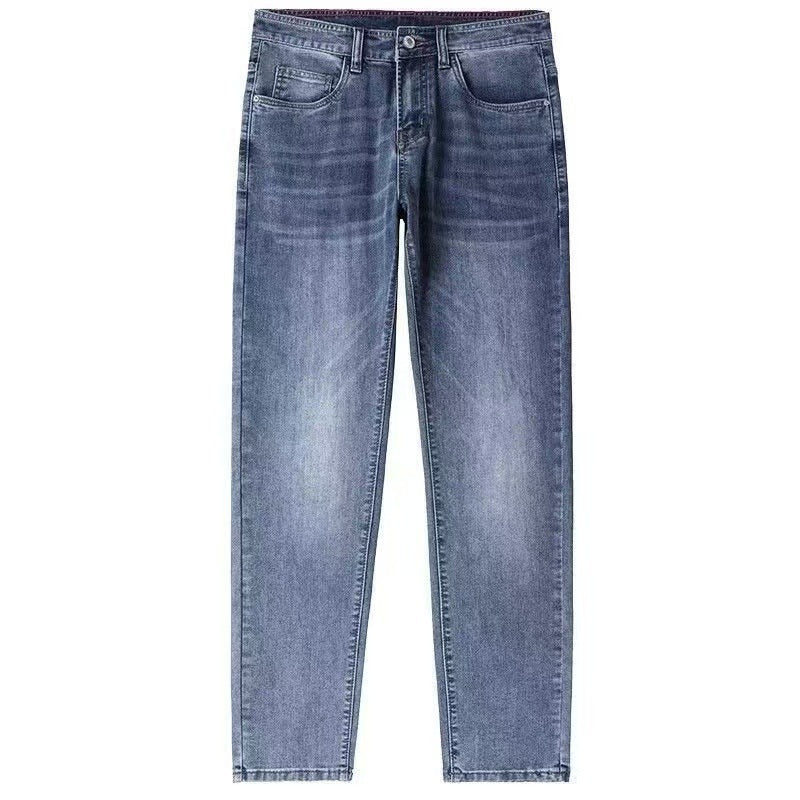 Men’s Ice Silk Summer Straight Stretch Jeans
