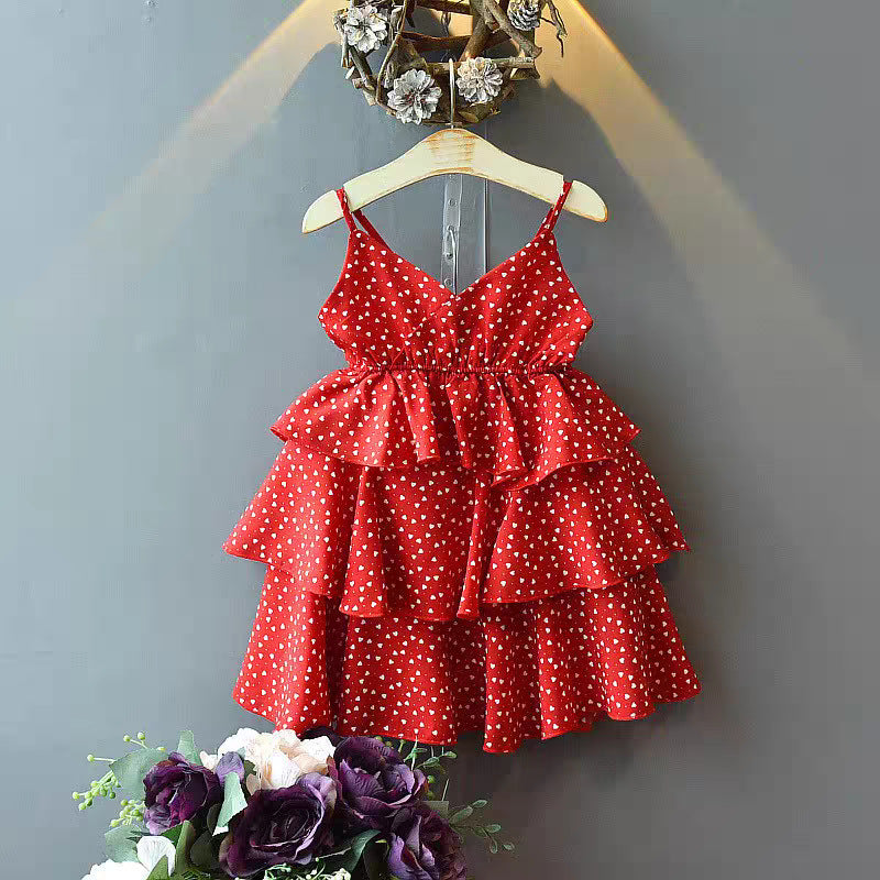 Girls Retro Hong Kong Suspender Dress Summer Style – Summer Kids Fashion Nepal | Tudoholic
