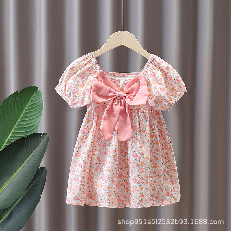 Girls Floral Princess Dress Short Sleeve Summer 2025 – Summer Kids Fashion Nepal | Tudoholic
