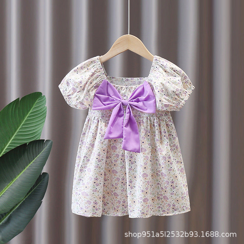 Girls Floral Princess Dress Short Sleeve Summer 2025 – Summer Kids Fashion Nepal | Tudoholic