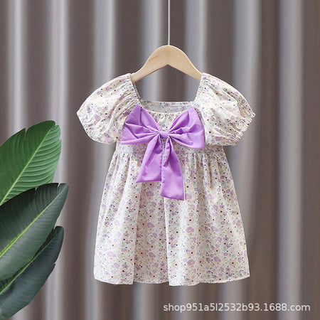 Girls Floral Princess Dress Short Sleeve Summer 2025 – Summer Kids Fashion Nepal | Tudoholic
