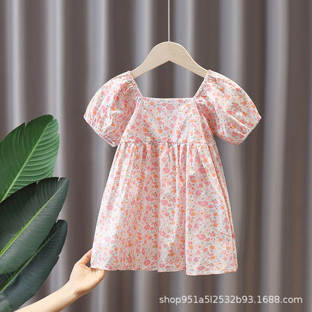 Girls Floral Princess Dress Short Sleeve Summer 2025 – Summer Kids Fashion Nepal | Tudoholic