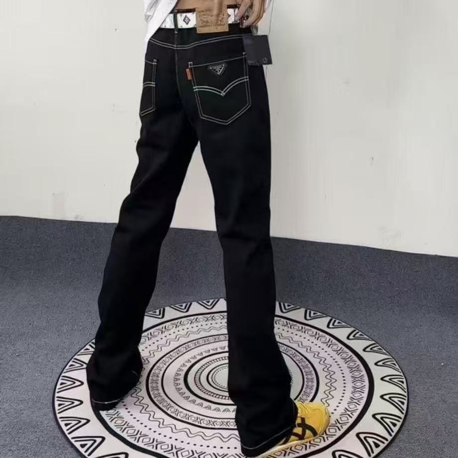 Men’s Retro Hip Hop Loose Straight Jeans