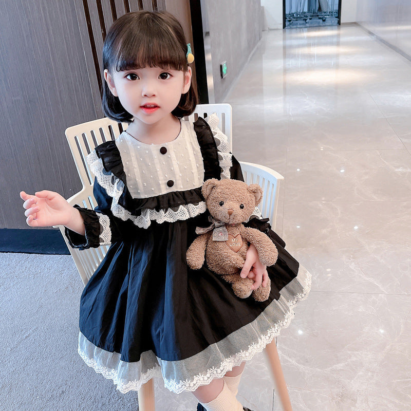Girls Lace Princess Dress Korean Style Autumn Fashion – Spring Autumn Kids Fashion Nepal | Tudoholic