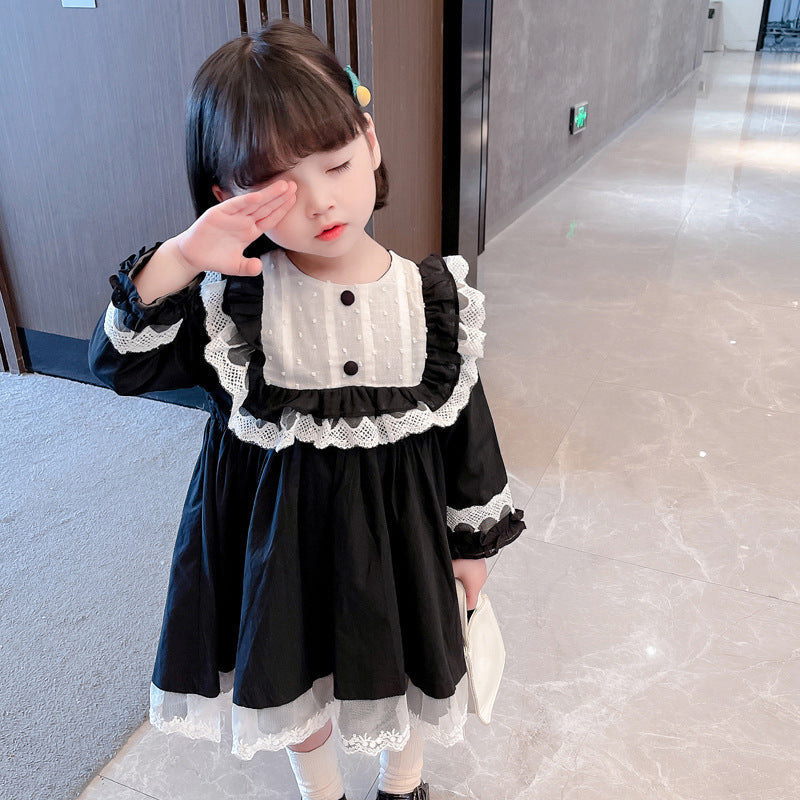 Girls Lace Princess Dress Korean Style Autumn Fashion – Spring Autumn Kids Fashion Nepal | Tudoholic