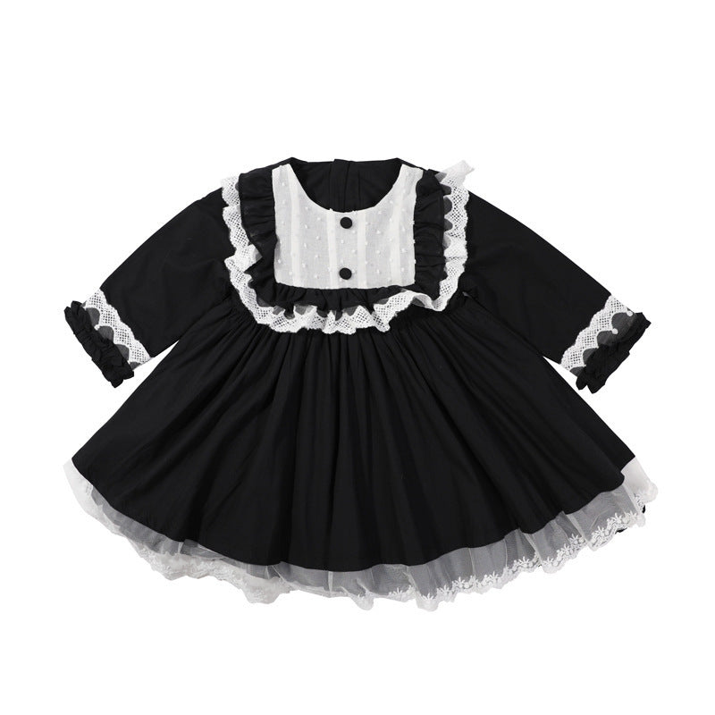 Girls Lace Princess Dress Korean Style Autumn Fashion – Spring Autumn Kids Fashion Nepal | Tudoholic