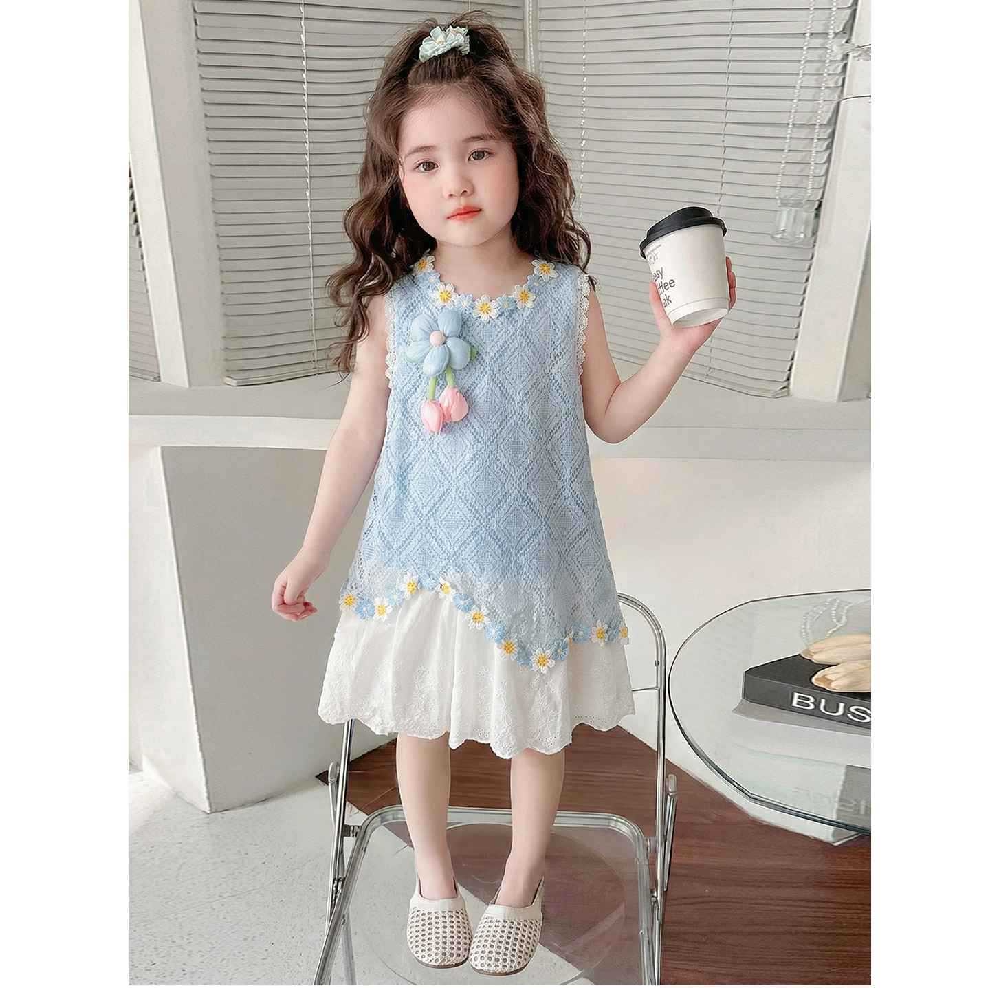 Girls Sleeveless Princess Dress Summer Cute Style – Summer Kids Fashion Nepal | Tudoholic