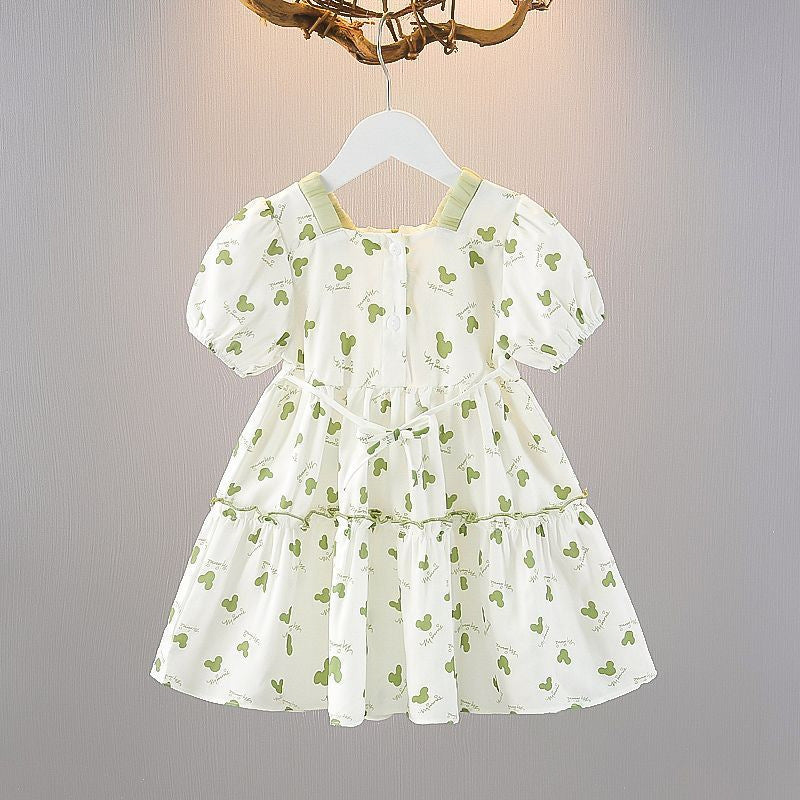 Girls Bow Princess Dress Short Sleeve Summer Style – Summer Kids Fashion Nepal | Tudoholic