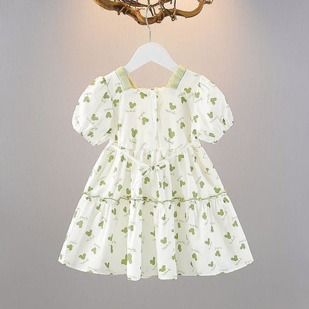 Girls Bow Princess Dress Short Sleeve Summer Style – Summer Kids Fashion Nepal | Tudoholic