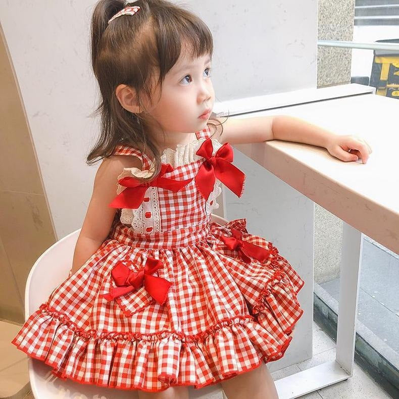 Girls Plaid Lolita Suspender Dress Summer Princess – Summer Kids Fashion Nepal | Tudoholic