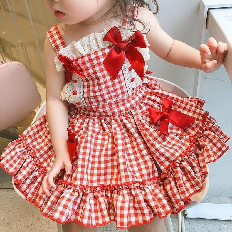 Girls Plaid Lolita Suspender Dress Summer Princess – Summer Kids Fashion Nepal | Tudoholic