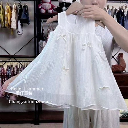 Girls Bow Princess Dress Summer Western Style Baby – Summer Toddler Fashion Nepal | Tudoholic