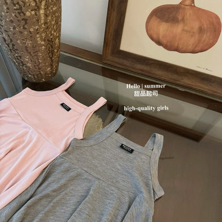 Girls Modal Camisole Dress Solid Color Summer Cute – Summer Kids Fashion Nepal | Tudoholic