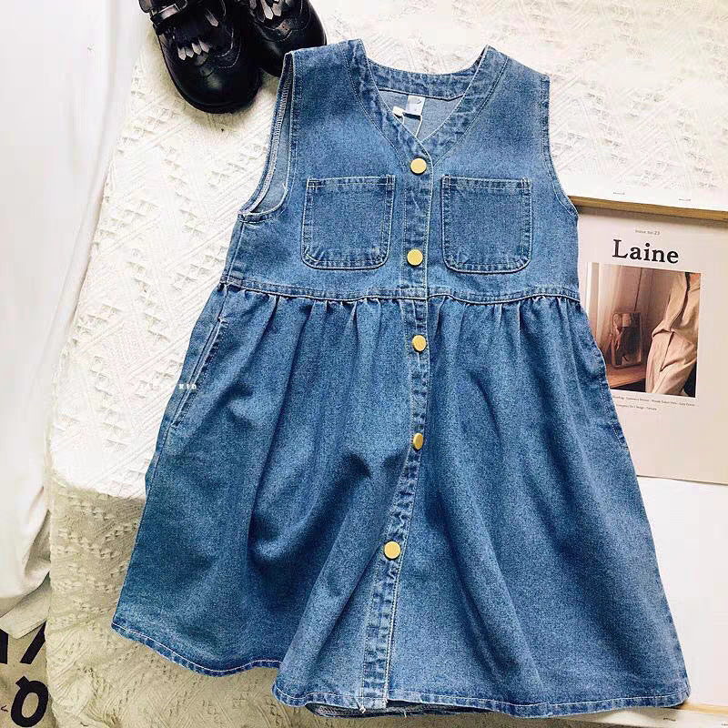 Girls Denim Princess Skirt Dress Spring Style – Spring Autumn Kids Fashion Nepal | Tudoholic