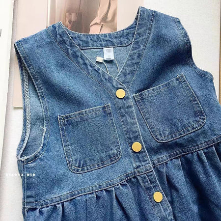 Girls Denim Princess Skirt Dress Spring Style – Spring Autumn Kids Fashion Nepal | Tudoholic