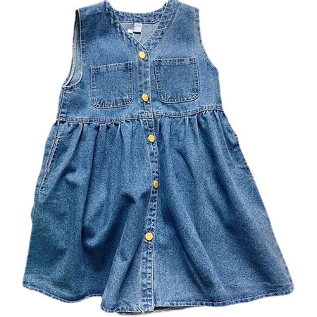 Girls Denim Princess Skirt Dress Spring Style – Spring Autumn Kids Fashion Nepal | Tudoholic