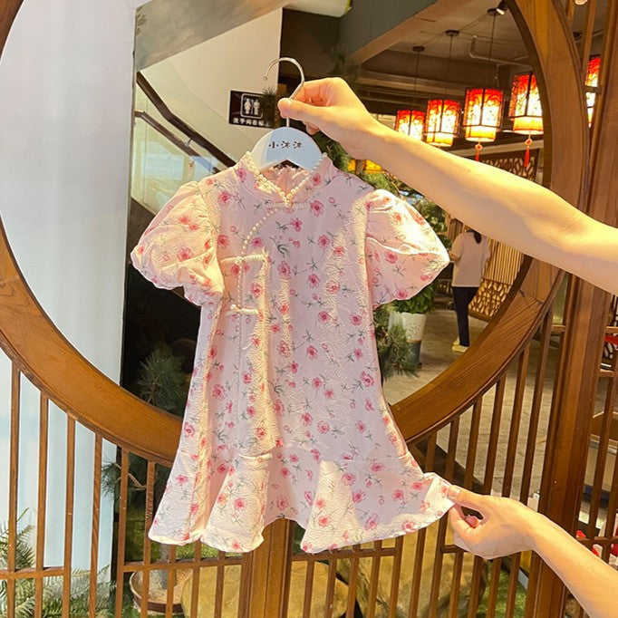 Girls Retro Cheongsam Hanfu Dress Summer Princess – Summer Kids Fashion Nepal | Tudoholic