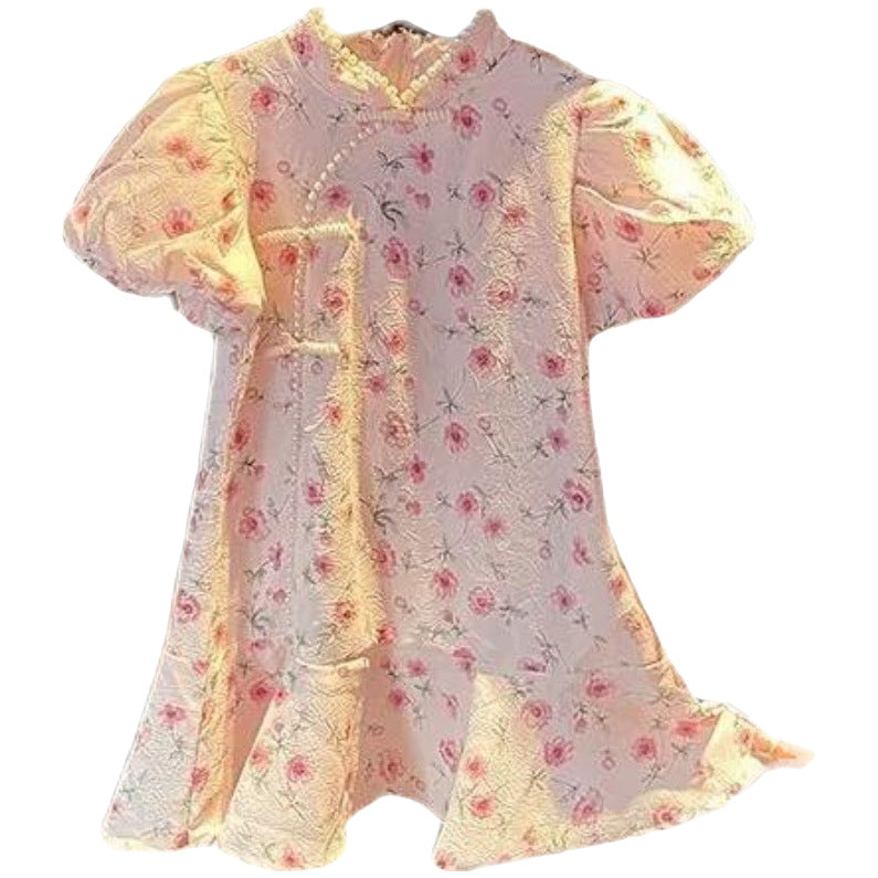 Girls Retro Cheongsam Hanfu Dress Summer Princess – Summer Kids Fashion Nepal | Tudoholic