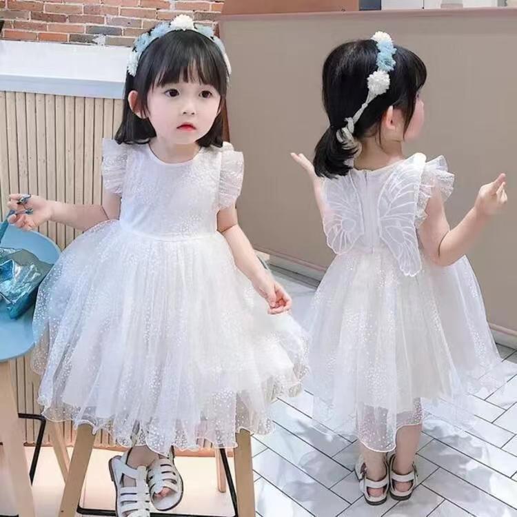 Girls Wings Veil Princess Dress Korean Style Summer – Summer Kids Fashion Nepal | Tudoholic