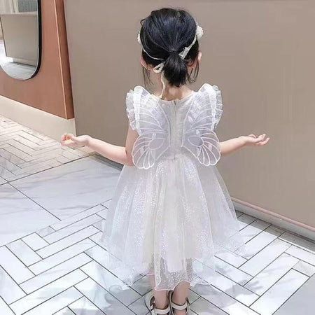 Girls Wings Veil Princess Dress Korean Style Summer – Summer Kids Fashion Nepal | Tudoholic