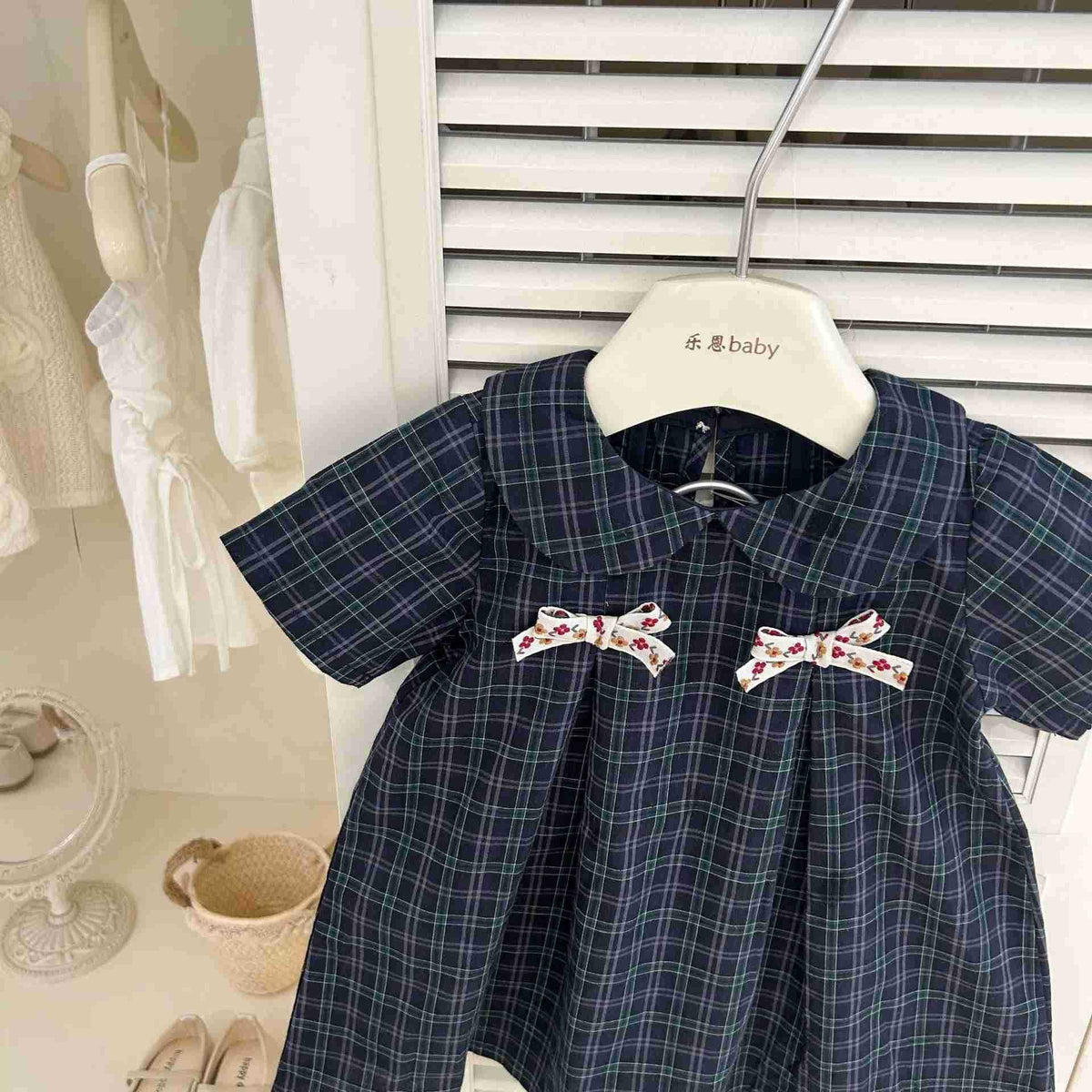 Girls Plaid Doll Collar Cotton Dress Summer 2025 – Summer Kids Fashion Nepal | Tudoholic