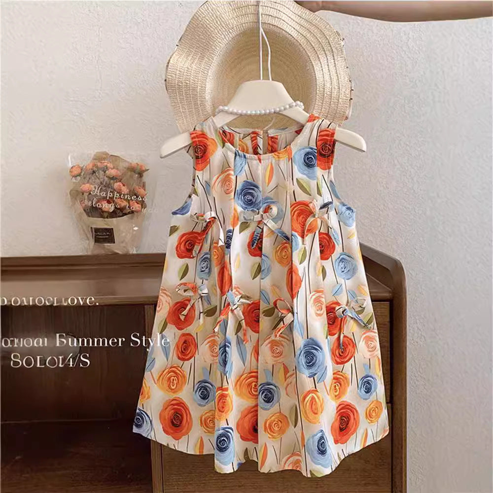 Girls Beach Holiday Dress Sleeveless Summer Long Dress – Summer Kids Fashion Nepal | Tudoholic