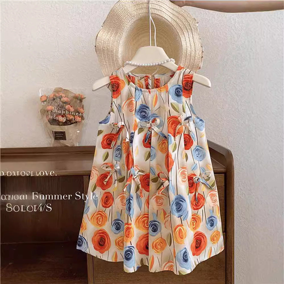 Girls Beach Holiday Dress Sleeveless Summer Long Dress – Summer Kids Fashion Nepal | Tudoholic