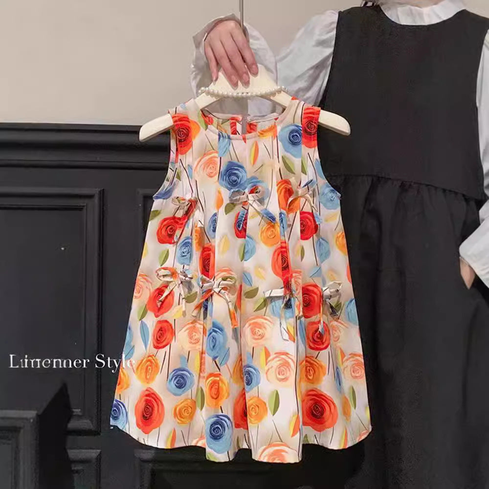 Girls Beach Holiday Dress Sleeveless Summer Long Dress – Summer Kids Fashion Nepal | Tudoholic