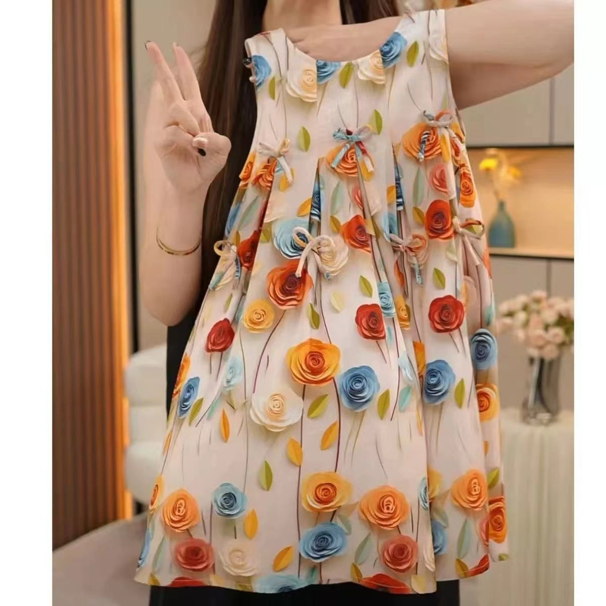 Girls Beach Holiday Dress Sleeveless Summer Long Dress – Summer Kids Fashion Nepal | Tudoholic