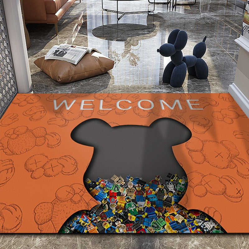 Leather-Texture PVC Erasable & Washable Entrance Mat