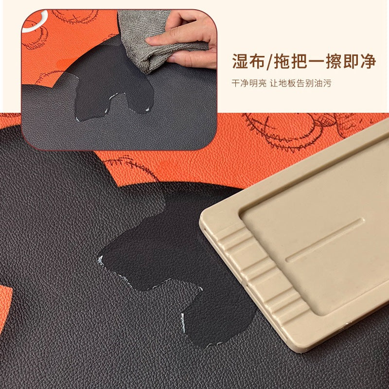 Leather-Texture PVC Erasable & Washable Entrance Mat