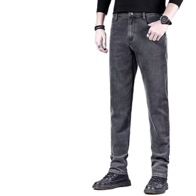 Men’s Micro Elastic Slim Straight Commuter Jeans 2026