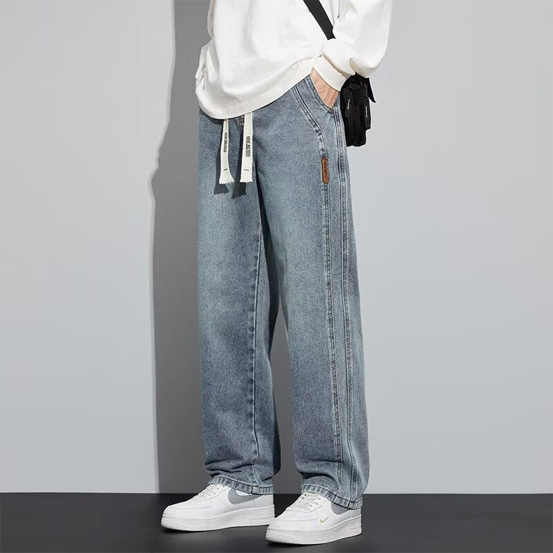 Men’s Retro Wide-Leg Youth Casual Jeans