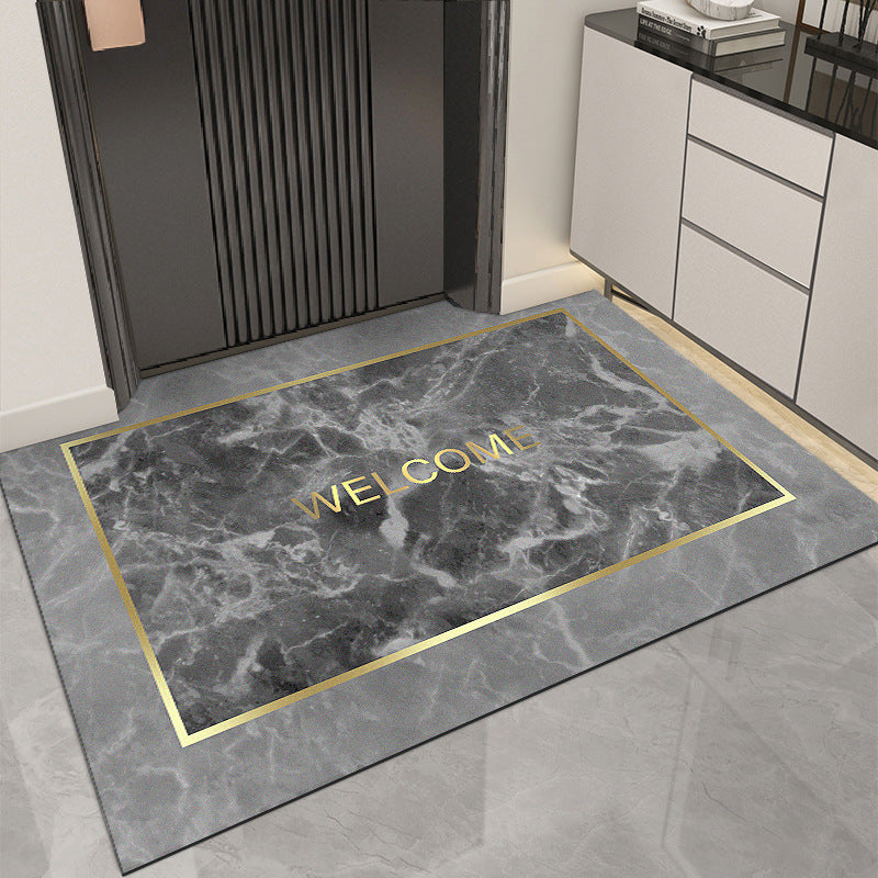 Leather-Texture Frosted Light Luxury Entrance Mat