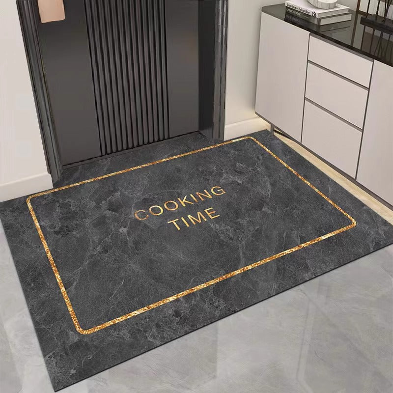 Leather-Texture Frosted Light Luxury Entrance Mat